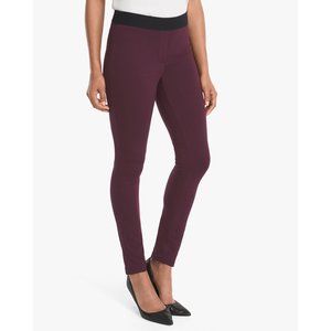 White House Black Market WHBM Womens Side Zip Skinny Ankle Pants Cabernet size 8